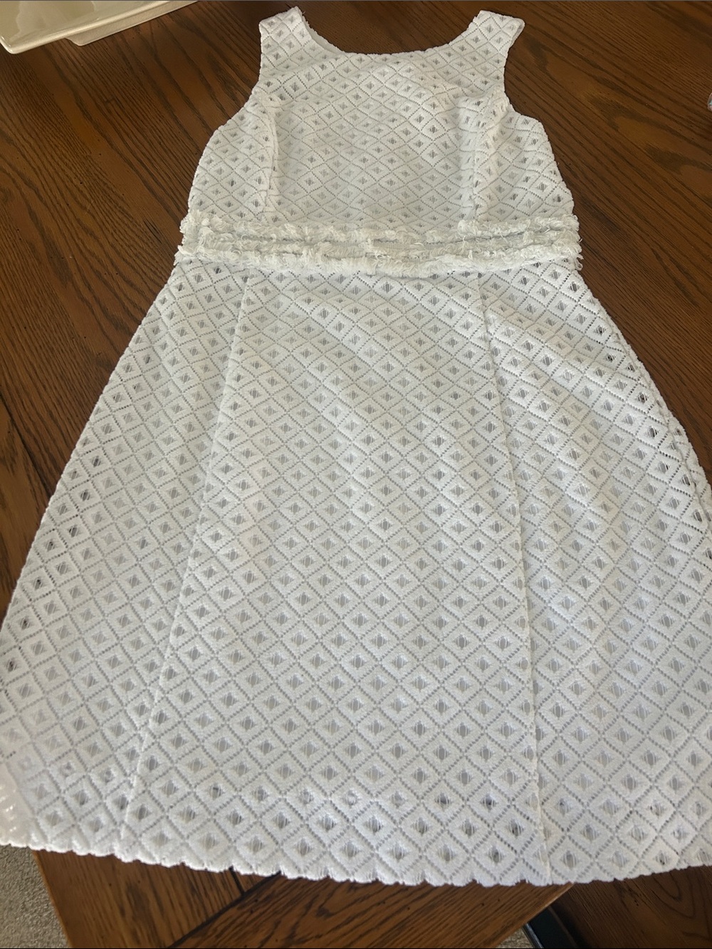 Lilly Pulitzer White Textured Diamond A-Line Dress/6